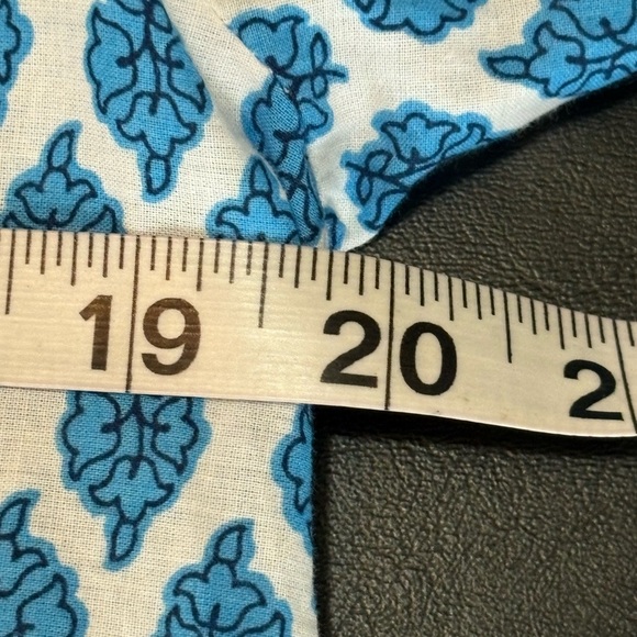 J. Crew Blue and White Patterned Blouse Size Small - Picture 9 of 11
